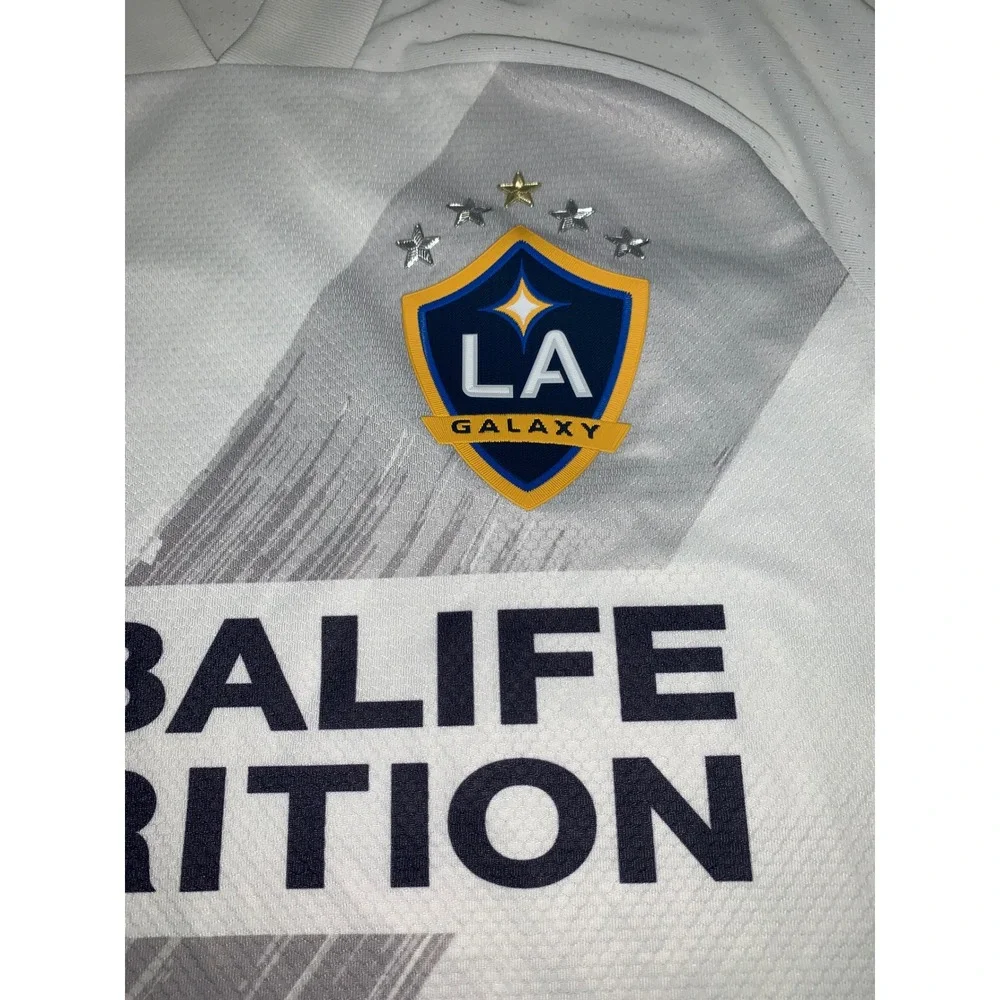 Adidas LA Galaxy 2020 2021 Primary Authentic Jersey Mens Small White Silver Sash